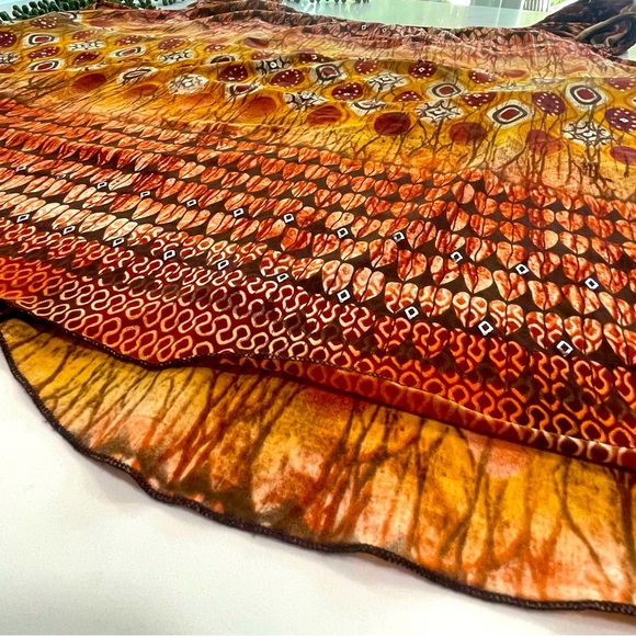 Lane Bryant 18/20 Sleeveless Boho Top with Layered Ruffle Front Metallic Accents - Picture 3 of 9